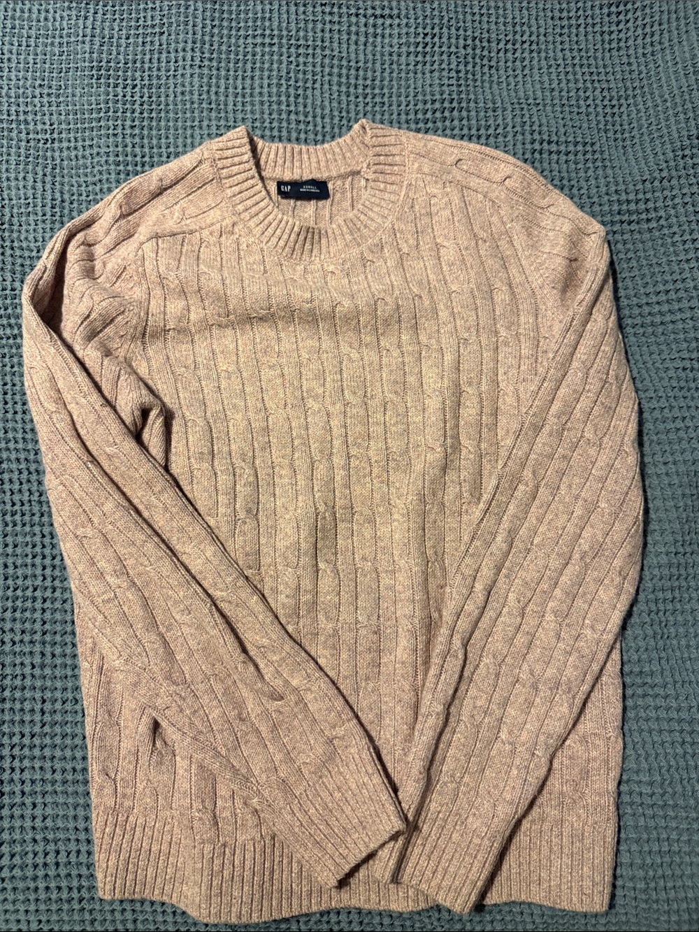 GAP Wool/Nylon Cable Knit Crewneck Sweater